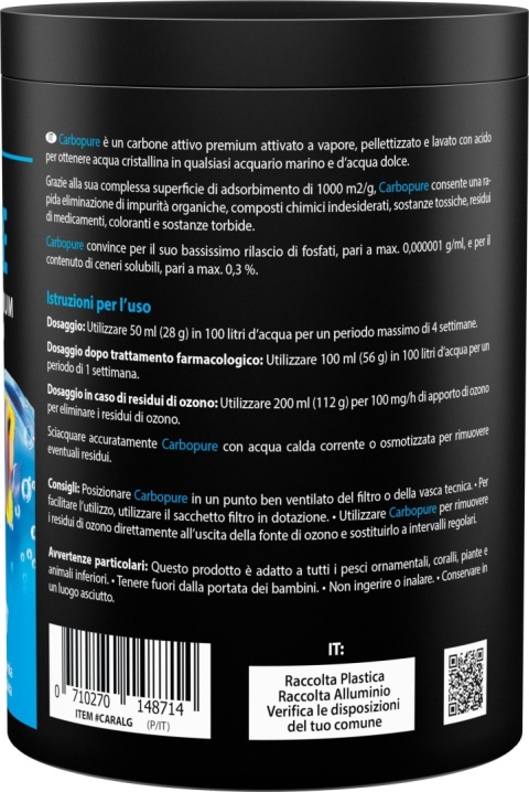 Arka Carbopure 1000 ml / 486 g – aktywny węgiel filtracyjny do akwarium