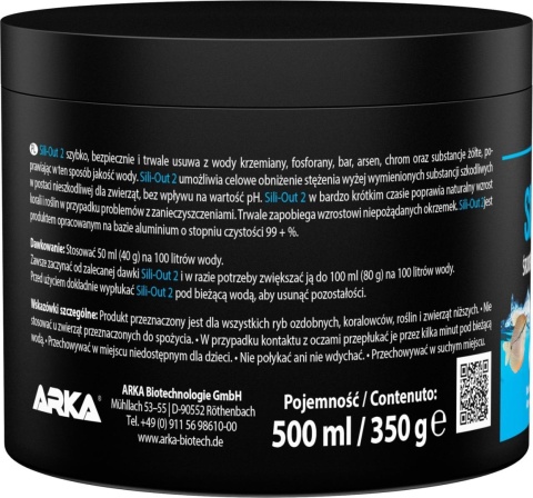 Arka Sili-Out 2 500 ml / 350 g – wkład filtracyjny usuwający krzemiany i fosforany