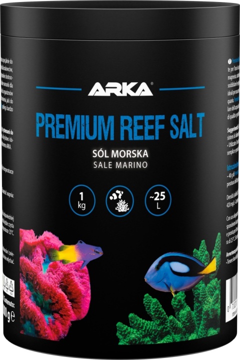 Arka Premium Reef Salt 1kg najwyższej czystości sól do wody morskiej