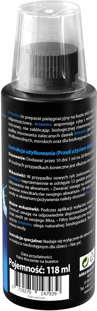 Arka Artemiss 118 ml – naturalny preparat wspierający zdrowie ryb