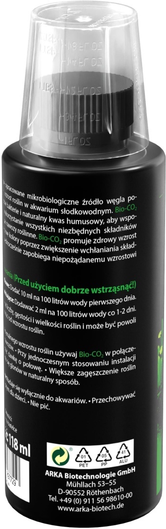 Arka Bio-Carbon 118 ml – węgiel w płynie CO₂ dla roślin akwariowych
