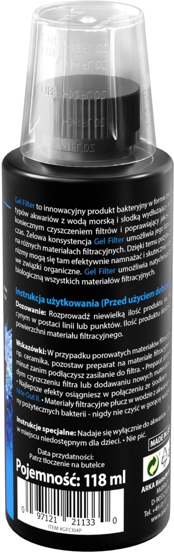 Arka Gel Filter 118 ml – żel bakteryjny do filtrów akwariowych