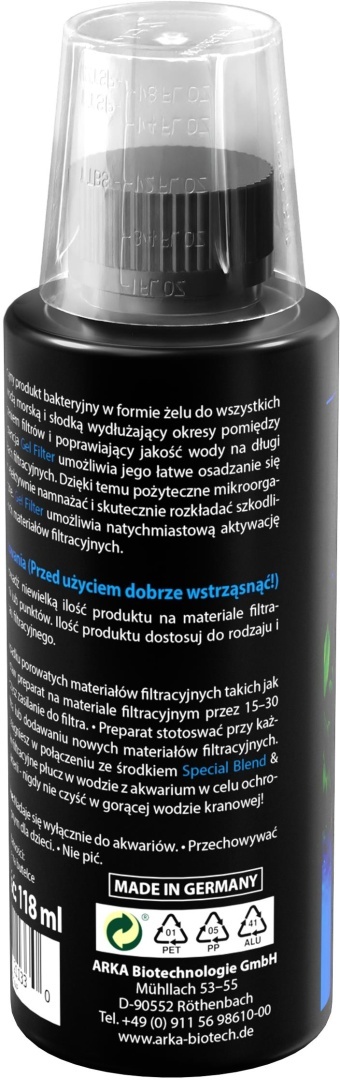 Arka Gel Filter 118 ml – żel bakteryjny do filtrów akwariowych
