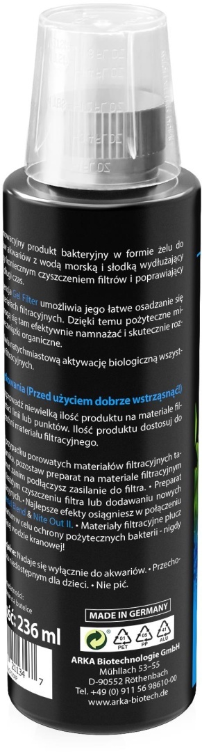 Arka Gel Filter 236 ml – żel bakteryjny do filtrów akwariowych
