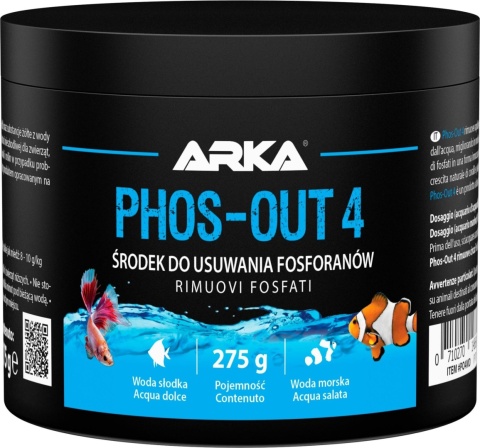 Arka Phos-Out 4 500 ml – granulat do usuwania fosforanów PO4 z akwarium