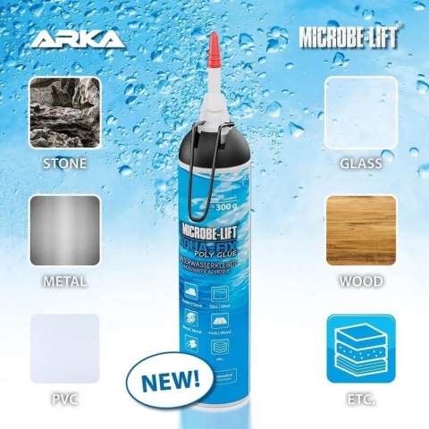 Microbe-lift Aqua-Fix Poly Glue 300g klej podwodny do ozdób i roślin