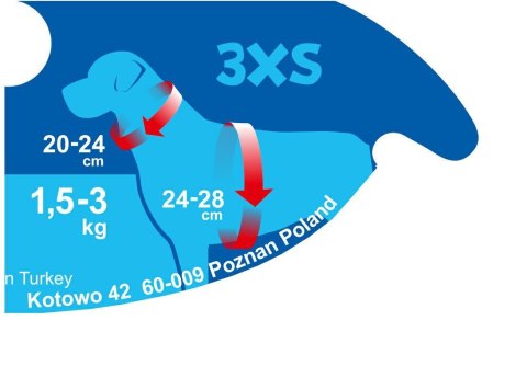Happet Puszorek Air Comfort 3XS brązowy | Oddychające szelki dla psa kota