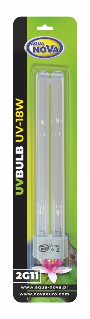 AQUA NOVA Żarnik promiennik UV 18W 222mm 2G11 do sterylizatorów i filtrów