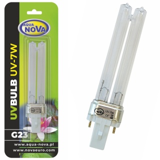 AQUA NOVA Żarnik promiennik UV 7W 135mm G23 do sterylizatorów i filtrów