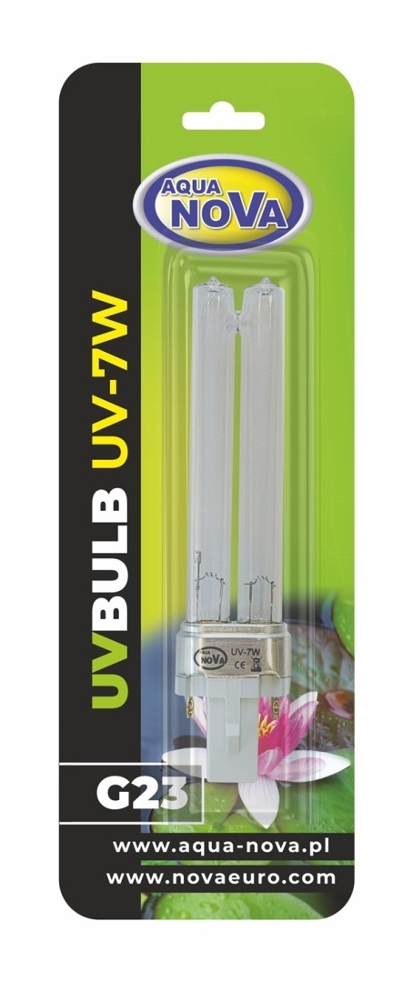 AQUA NOVA Żarnik promiennik UV 7W 135mm G23 do sterylizatorów i filtrów
