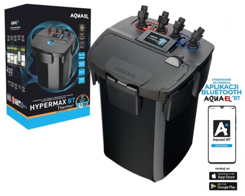AQUAEL Hypermax BT Thermo filtr zewnętrzny z grzałką i Bluetooth