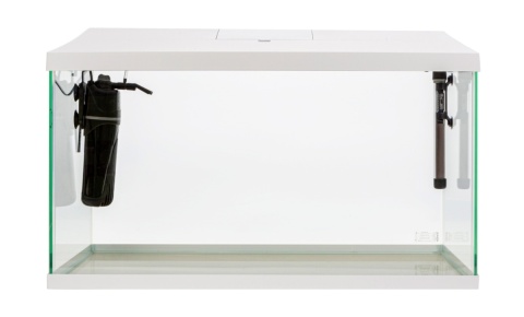 Akwarium 105l z wyposażeniem i szafką Białe 75x35x120 cm - zestaw na start