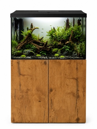 Akwarium 54l z wyposażeniem i szafką Czarne 60x30x110 cm - zestaw na start