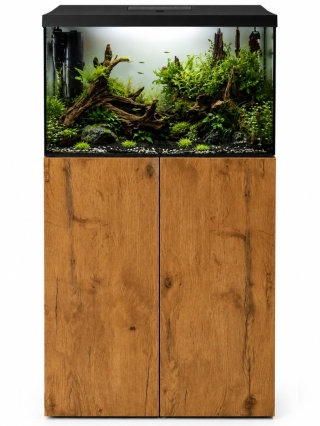 Akwarium 72l z wyposażeniem i szafką Czarne 60x30x125 cm - zestaw na start
