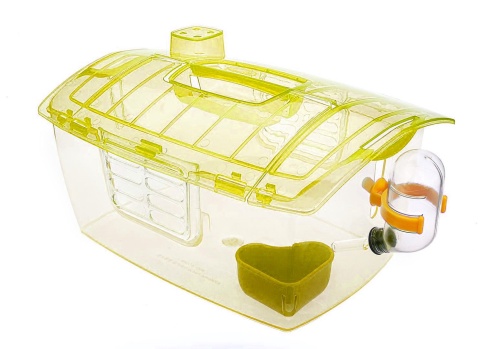 Happet First Home Klatka i transporter dla gryzoni z akcesoriami, żółty