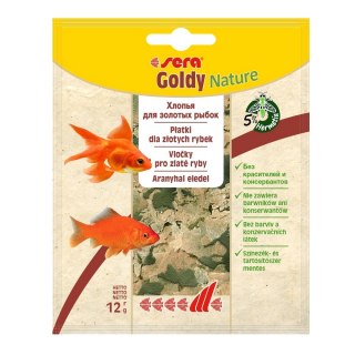 SERA Goldy Nature - saszetka 12 g, płatki - pokarm dla złotych rybek (00832)