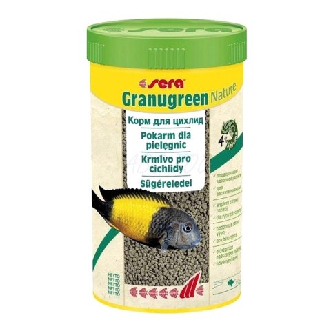 SERA Granugreen Nature 1,000 ml, granulat - pokarm dla pielęgnic (00396)