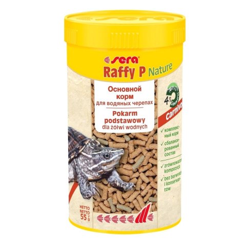 SERA Raffy P Nature 250 ml, granulat - gady, pokarm podstawowy (01850)