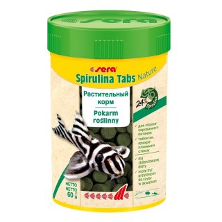 SERA Spirulina Tabs Nature, 100 ml - pokarm roślinny (00940)