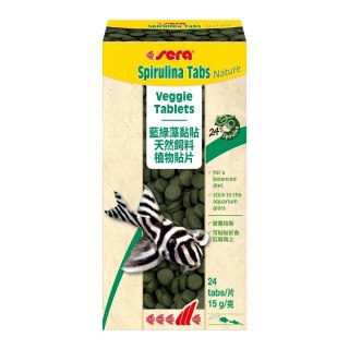 SERA Spirulina Tabs Nature, 24 tabl., 15g, - pokarm roślinny (00920)