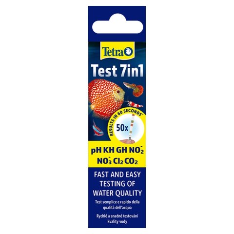 TETRA Test 7in1 Paski testowe do wody w akwarium 50szt. (T330719)