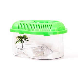 Happet basen dla żółwia z przykryciem 35 cm faunabox z wyspą, zielony