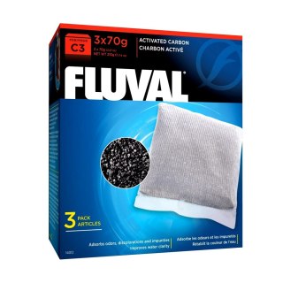 FLUVAL Wkład węglowy do filtra C3, 3x70g (0126)