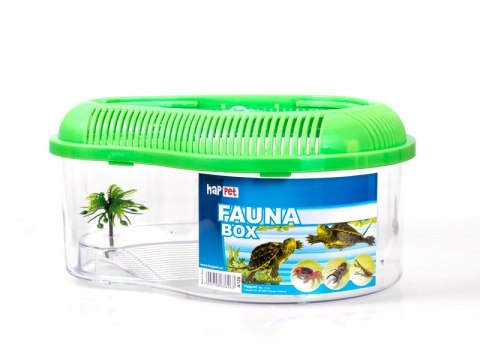 Happet basen dla żółwia z przykryciem 35 cm faunabox z wyspą, czerwony
