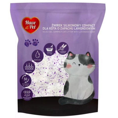 Have a Pet Silikonowy Żwirek dla Kotów Compact Lawenda 3,8 l