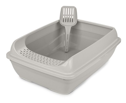 Kuweta dla kota Select szaro-beżowa z kratką i łopatką 49,6 cm