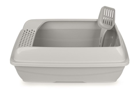 Kuweta dla kota Select szaro-beżowa z kratką i łopatką 49,6 cm