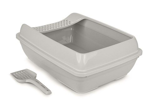 Kuweta dla kota Select szaro-beżowa z kratką i łopatką 49,6 cm