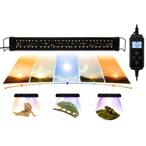 Repti-Zoo Natural Light LED UVB 18W - lampa automatyczna do terrarium 60cm