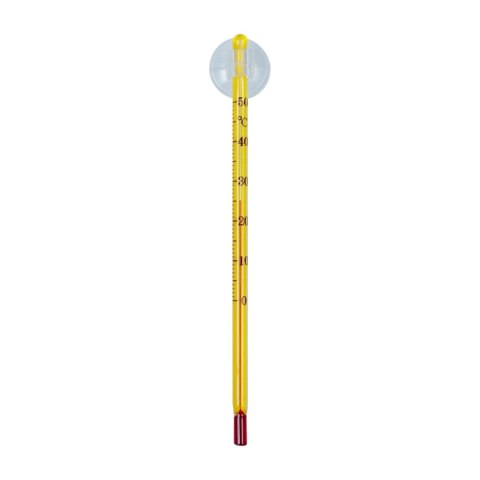 Happet cienki termometr z przyssawką, żółty 15 cm