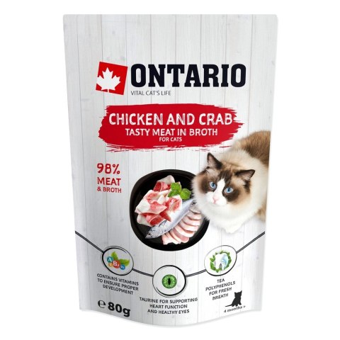 ONTARIO saszetka Kurczak i kraby w rosole 80g (213-3033)