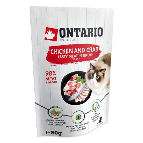 ONTARIO saszetka Kurczak i kraby w rosole 80g (213-3033)