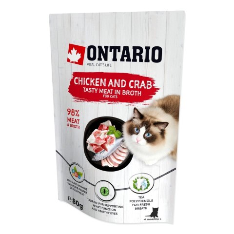 ONTARIO saszetka Kurczak i kraby w rosole 80g (213-3033)