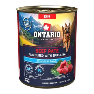ONTARIO Adult Wołowe Pâté ze smakiem Spiruliny 800 g (214-859914)