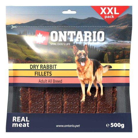 ONTARIO Snack Dry Rabbit Fillet 500g / ONTARIO przysmak dla psów suszone filety z królika 500g (214-5039)