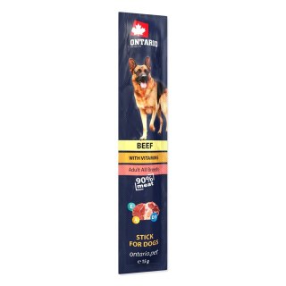 ONTARIO Stick for dogs beef 15g- ONTARIO kabanosy dla psów 15g wołowina (214-5801)