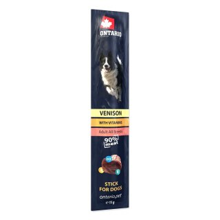 ONTARIO Stick for dogs venison 15g - ONTARIO kabanosy dla psów 15g dziczyzna (214-5806)