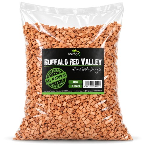 Terrario Buffalo Red Valley 10l - średnie zrębki olcha