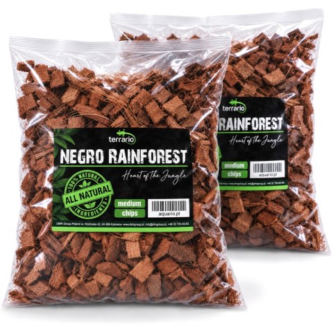 Terrario Negro Rainforest 10l - podłoże zrębki kokosa