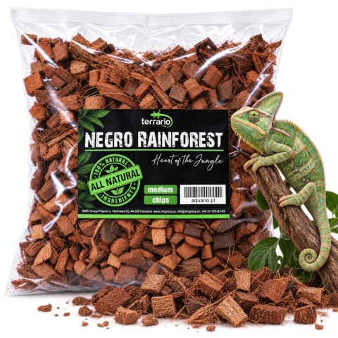 Terrario Negro Rainforest 15l - podłoże zrębki kokosa