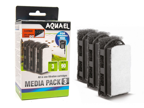 AQUAEL MEDIA PACK 3 carbomax VERSAMAX mini (3szt)