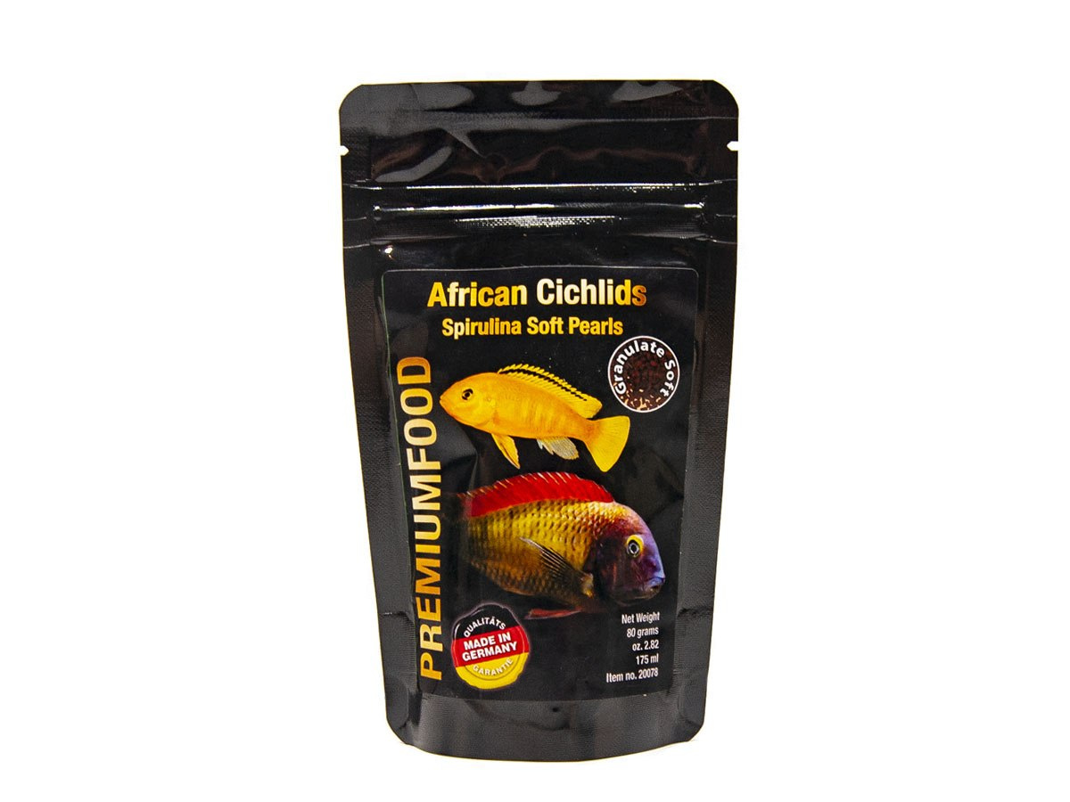 DISCUSFOOD African Cichlids Spirulina Pearls 80g