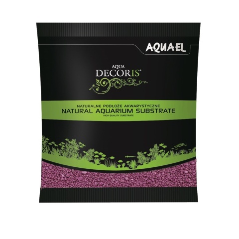 AQUAEL Aqua Decoris Żwirek Fuksja 2–3 mm 1 kg - podłoże do akwarium