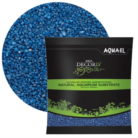 AQUAEL Aqua Decoris Żwirek Niebieski 2–3 mm 1 kg - podłoże do akwarium