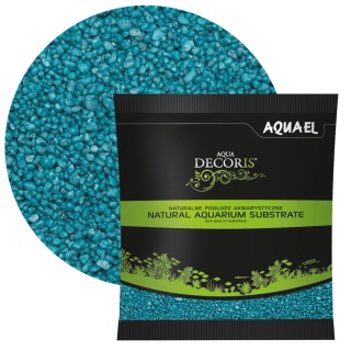AQUAEL Aqua Decoris Żwirek Turkusowy 2–3 mm 1 kg - podłoże do akwarium