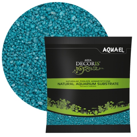 AQUAEL Aqua Decoris Żwirek Turkusowy 2–3 mm 1 kg - podłoże do akwarium